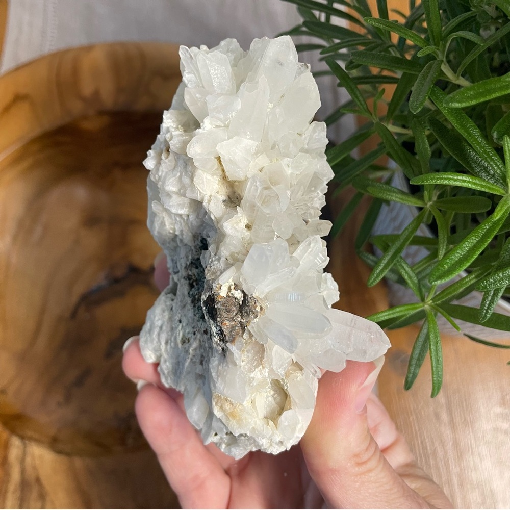 White Crystal Cluster from China